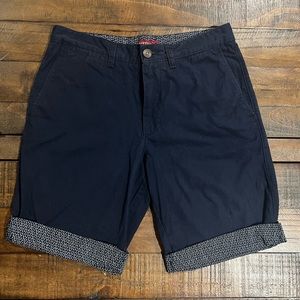 Cuffed Print Detail Shorts